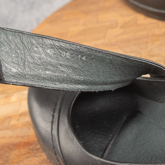 DANSKO RANDA Black Leather Womens Stacked Heel Sandals Ankle Strap SZ 42/11.5-12 - Picture 7 of 9